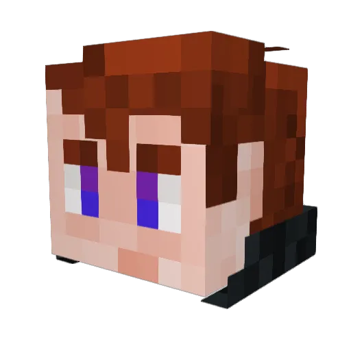 ThelivingEd Minecraft avatar head, 3D render