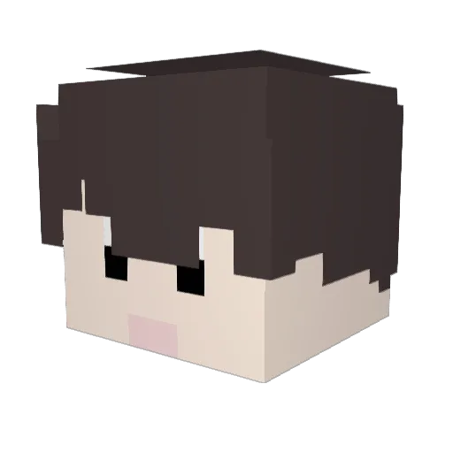 Theliya_ Minecraft avatar head, 3D render