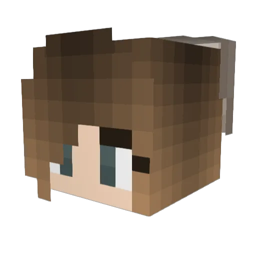 Thelma_Happy Minecraft avatar head, 3D render