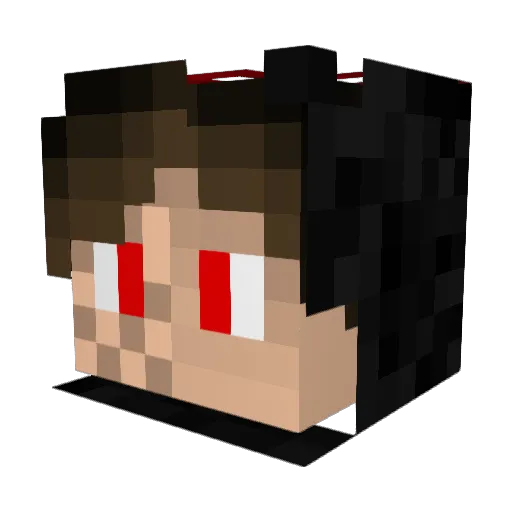ThelongestRod Minecraft avatar head, 3D render