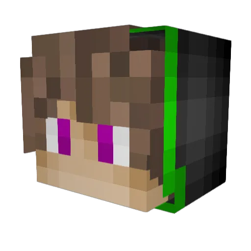 Thelonious96 Minecraft avatar head, 3D render