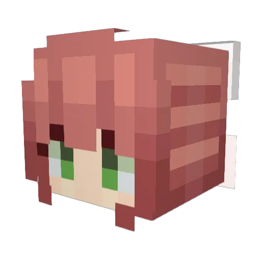 Thelostcorner Minecraft avatar head, 3D render