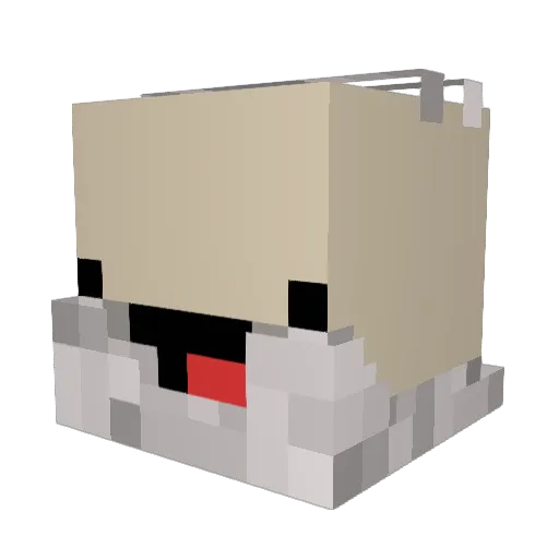Theluknat Minecraft avatar head, 3D render
