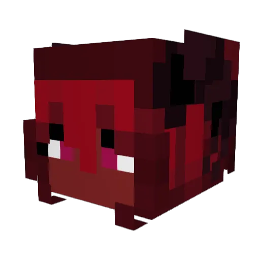 Thelysha Minecraft avatar head, 3D render