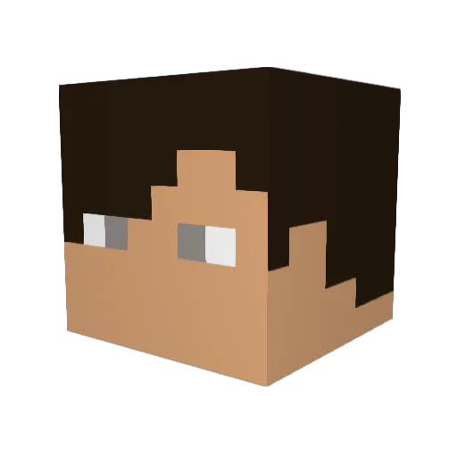 ThemPaj Minecraft avatar head, 3D render