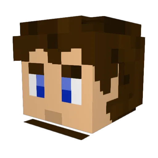 Themagnificus Minecraft avatar head, 3D render
