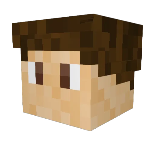 Themalamann Minecraft avatar head, 3D render