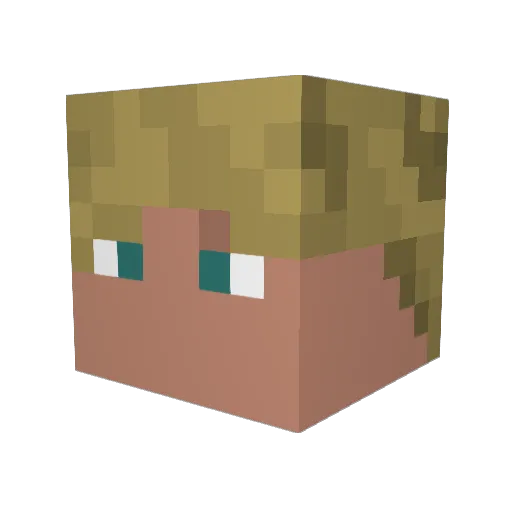 Themanamagic Minecraft avatar head, 3D render