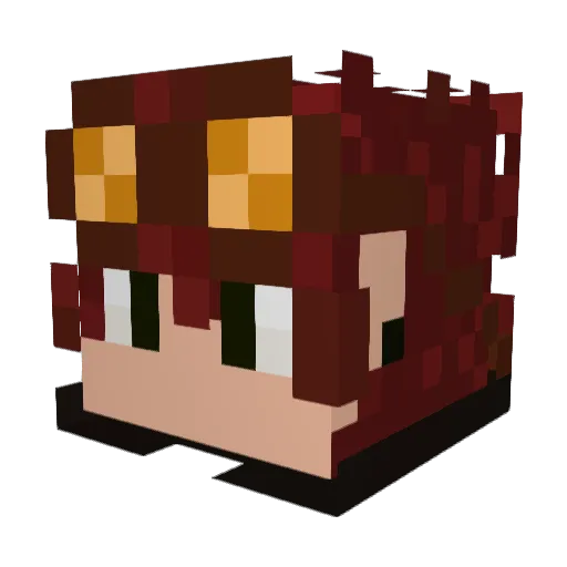 Themaskedbean Minecraft avatar head, 3D render