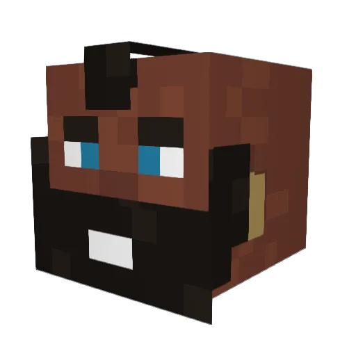 Themicwit Minecraft avatar head, 3D render