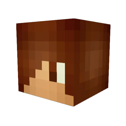 Themightyrogers Minecraft avatar head, 3D render