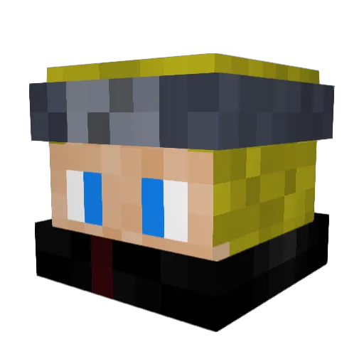 Theminer280 Minecraft avatar head, 3D render