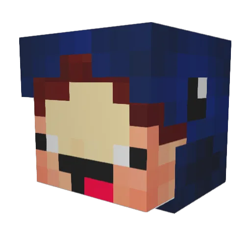 Theml_ Minecraft avatar head, 3D render