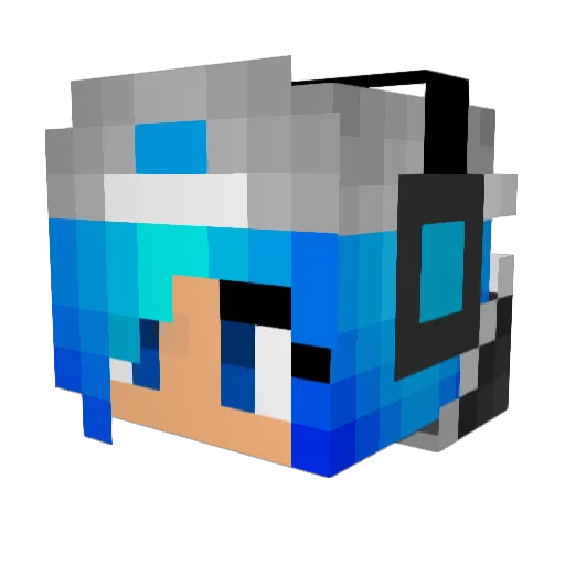Themomento Minecraft avatar head, 3D render
