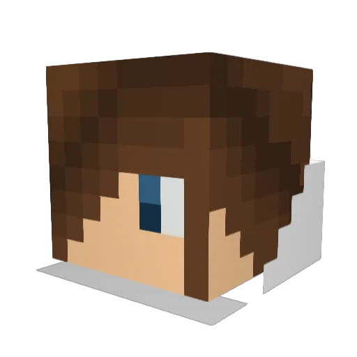 Themuffin121 Minecraft avatar head, 3D render