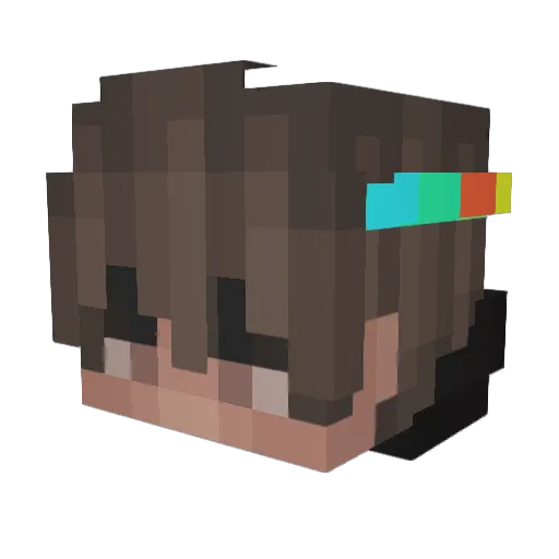 Thencx Minecraft avatar head, 3D render