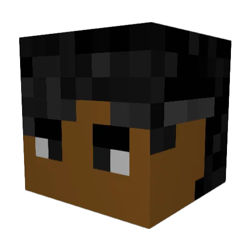 Thenoobgod Minecraft avatar head, 3D render