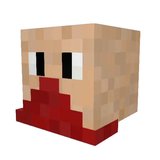 Thenoop Minecraft avatar head, 3D render