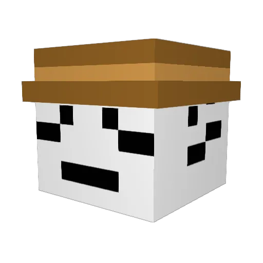 Thentic1 Minecraft avatar head, 3D render
