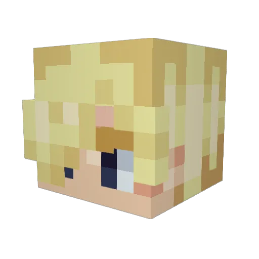 Theo10bg Minecraft avatar head, 3D render