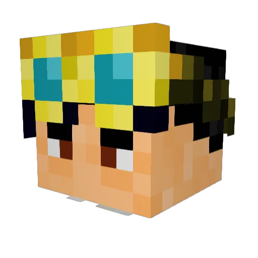 Theo5455 Minecraft avatar head, 3D render