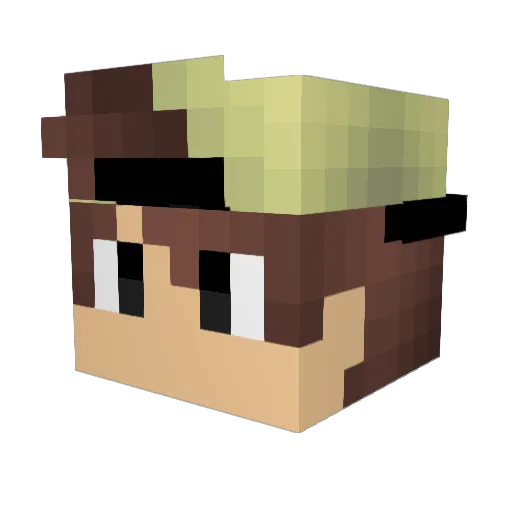 TheoEsp Minecraft avatar head, 3D render