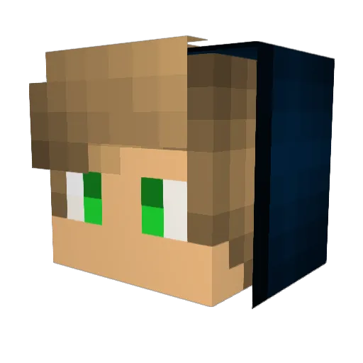 TheoForta Minecraft avatar head, 3D render