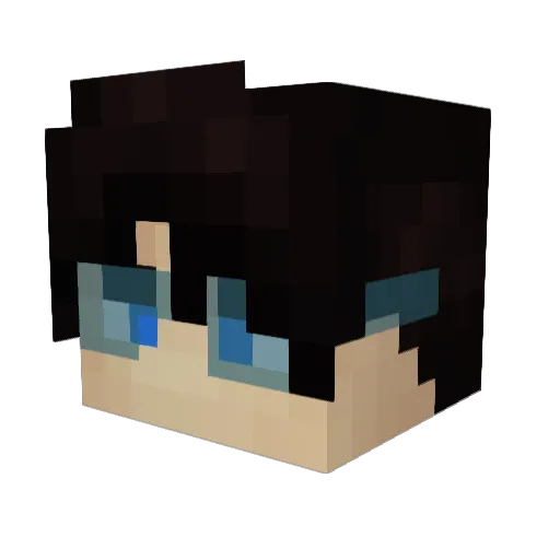 TheoHedrick Minecraft avatar head, 3D render