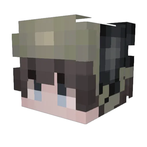 TheoNotBald Minecraft avatar head, 3D render