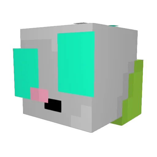 TheoReiya Minecraft avatar head, 3D render