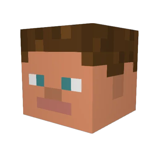 TheoTabb Minecraft avatar head, 3D render