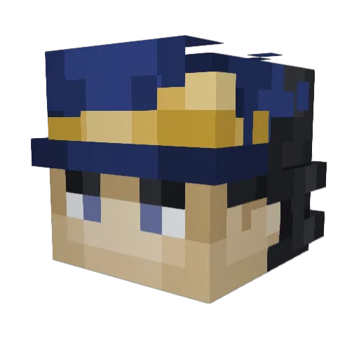 TheoTheTripod Minecraft avatar head, 3D render