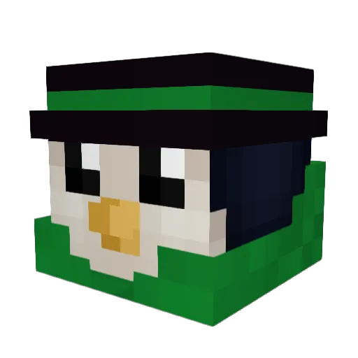 Theo_001 Minecraft avatar head, 3D render