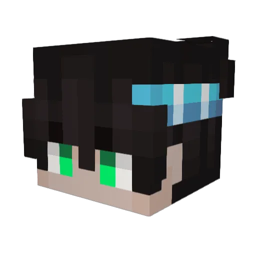 Theo_God Minecraft avatar head, 3D render
