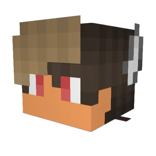 Theo_PRO08 Minecraft avatar head, 3D render