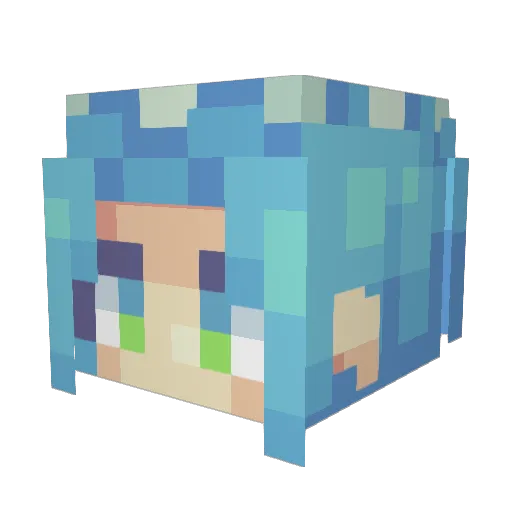Theo_Potter Minecraft avatar head, 3D render
