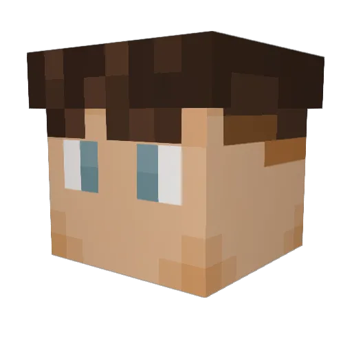 Theo_Star Minecraft avatar head, 3D render