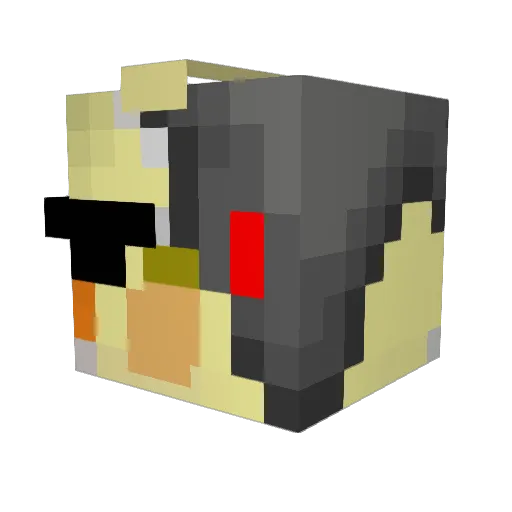 TheobaldTheBot Minecraft avatar head, 3D render