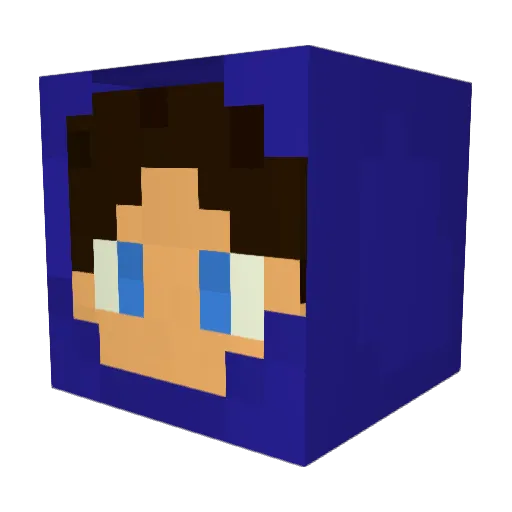 Theobss Minecraft avatar head, 3D render