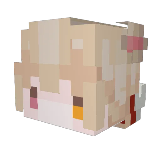 TheodoraTheCow Minecraft avatar head, 3D render