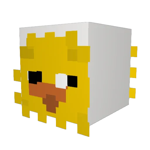 Theolegentil Minecraft avatar head, 3D render