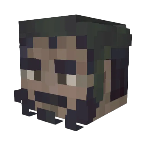 Theomidas Minecraft avatar head, 3D render
