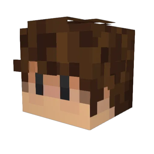 Theonethepro Minecraft avatar head, 3D render