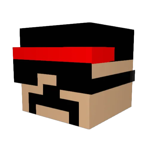 Theoox_ Minecraft avatar head, 3D render