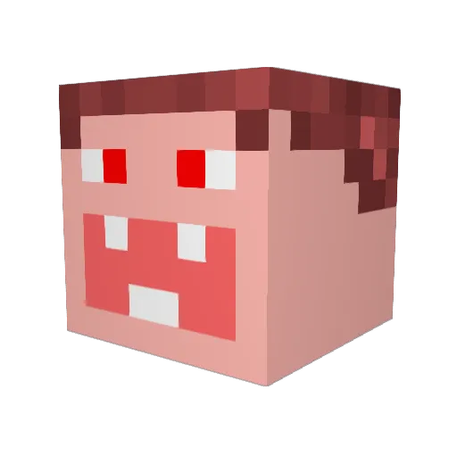 Theora Minecraft avatar head, 3D render