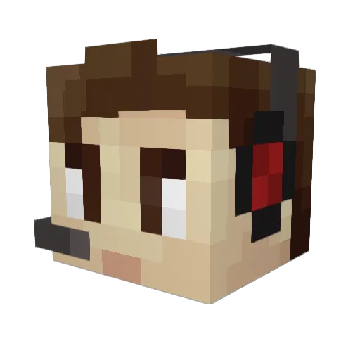 Theoreticallyy Minecraft avatar head, 3D render