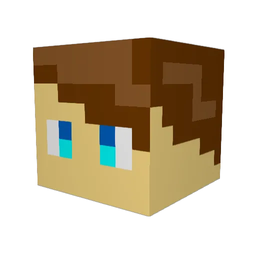 TheoriaMC Minecraft avatar head, 3D render