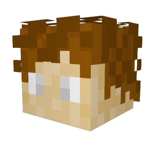 Theoristry Minecraft avatar head, 3D render