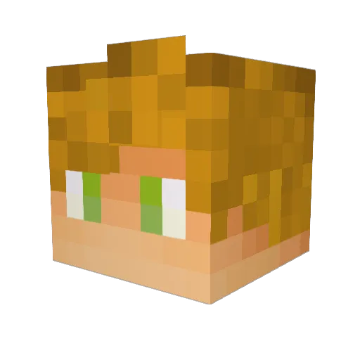 Theory1337 Minecraft avatar head, 3D render