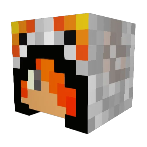 TheoryFallen Minecraft avatar head, 3D render